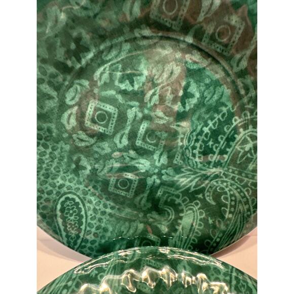 Set of 4 Southern Living Melamine Plates Green Exclusively Dillard's NEW - Picture 5 of 6